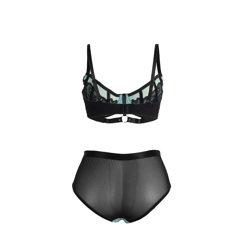 Subblime955564 Green Patent Leather Mesh Zipper Bra Set L/Xl | Niks.fi verkkokauppa