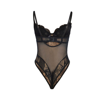 Subblime955618 Lace Bodysuit With Bottom Closure Black S/M | Niks.fi verkkokauppa