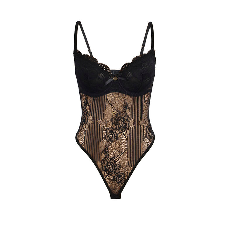 Subblime955618 Lace Bodysuit With Bottom Closure Black S/M | Niks.fi verkkokauppa
