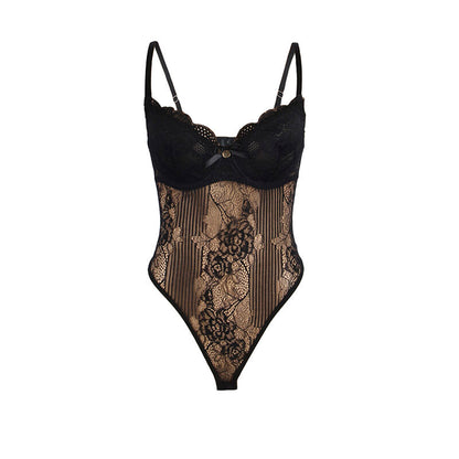 Subblime955618 Lace Bodysuit With Bottom Closure Black S/M | Niks.fi verkkokauppa