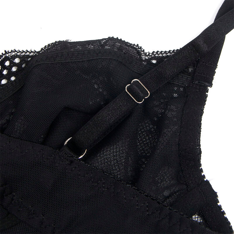 Subblime955618 Lace Bodysuit With Bottom Closure Black S/M | Niks.fi verkkokauppa