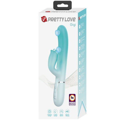 Pretty Lovegigi Multifunction Rabbit Vibrator Aqua Green | Niks.fi verkkokauppa