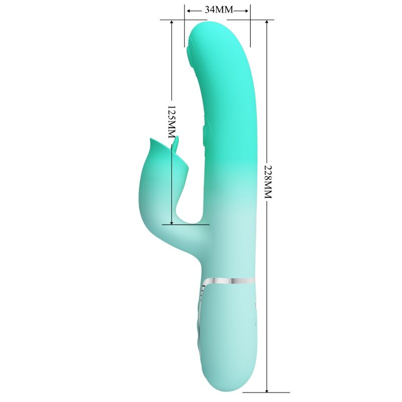 Pretty Lovegigi Multifunction Rabbit Vibrator Aqua Green | Niks.fi verkkokauppa