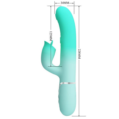 Pretty Lovegigi Multifunction Rabbit Vibrator Aqua Green | Niks.fi verkkokauppa
