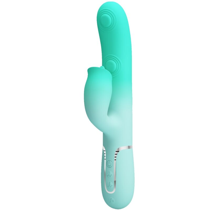 Pretty Lovegigi Multifunction Rabbit Vibrator Aqua Green | Niks.fi verkkokauppa