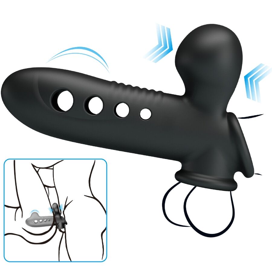 Crane Penis Sleeve With Airbag Black | Niks.fi verkkokauppa
