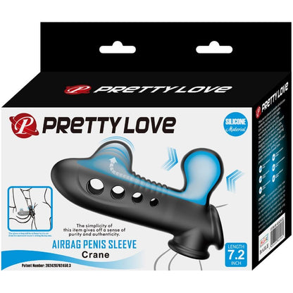 Crane Penis Sleeve With Airbag Black | Niks.fi verkkokauppa