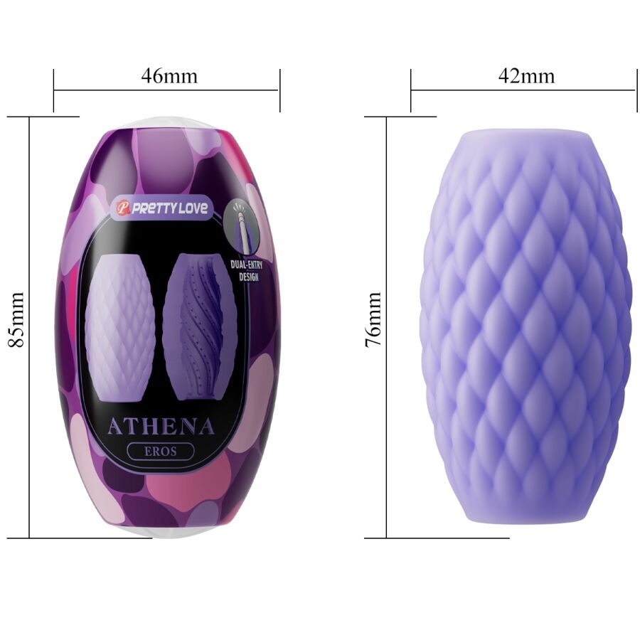 Athena Eros Silikoninen Miesmasturbaattori Purppura - Pretty Love - Seksilelut - Niks.fi