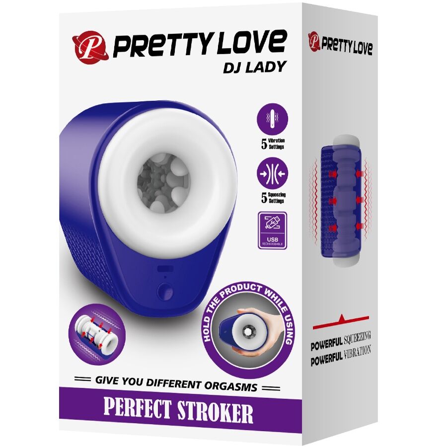 Pretty Lovedj Lady Male Masturbator With Vibration 5 Settings Purple | Niks.fi verkkokauppa