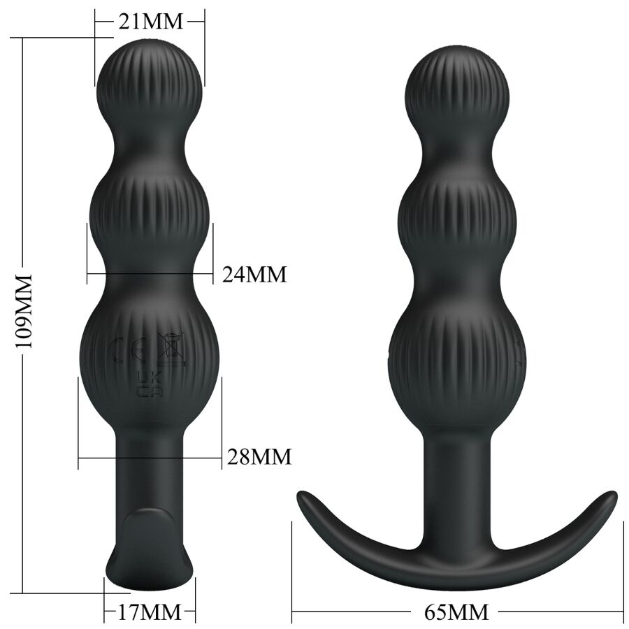 Sidney Anal Vibrator 10 Vibrations Black | Niks.fi verkkokauppa
