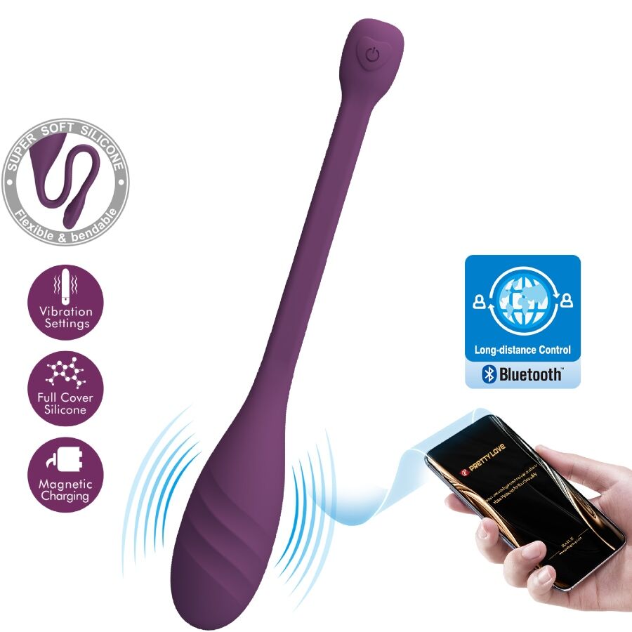 Pretty Loveleviathan App Controlled Vibrator Purple | Niks.fi verkkokauppa
