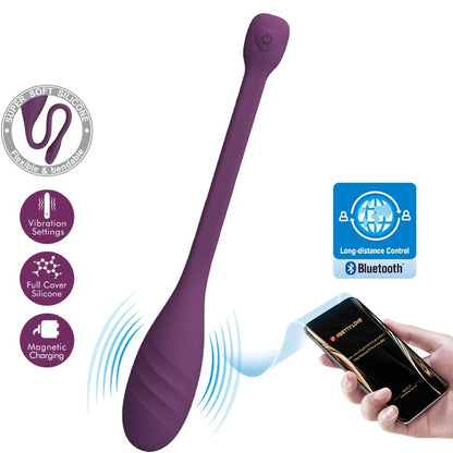 Pretty Loveleviathan App Controlled Vibrator Purple | Niks.fi verkkokauppa