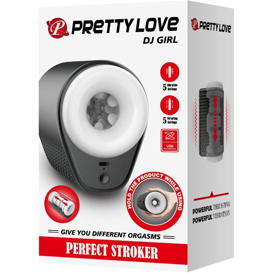 Pretty Lovedj Girl Male Masturbator With Vibration 5 Settings Negro | Niks.fi verkkokauppa