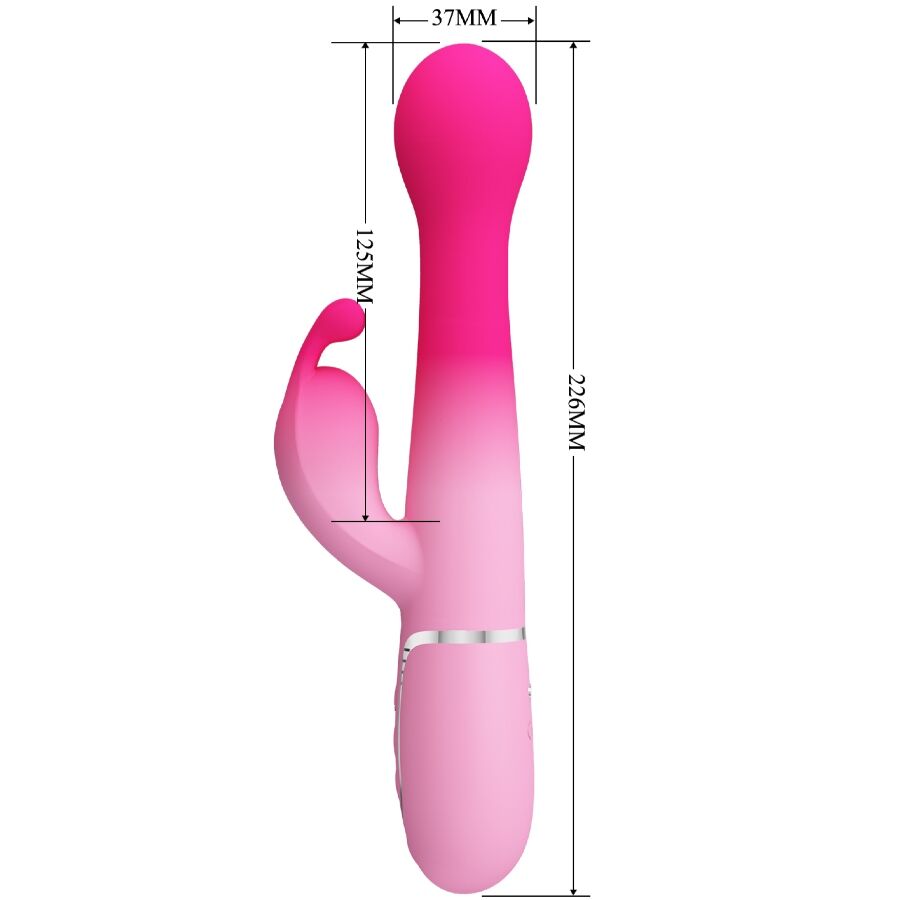 Dejon 3 In 1 Multifunction Rabbit Vibrator Pink | Niks.fi verkkokauppa