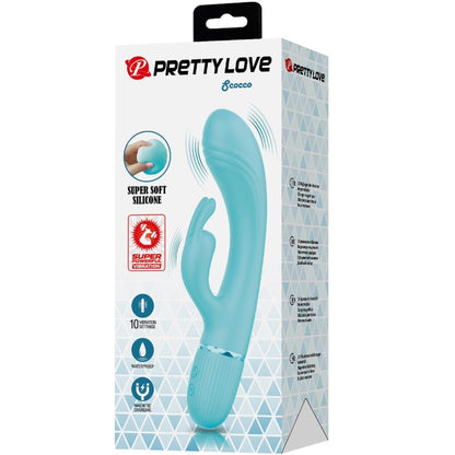 Pretty Lovescocco Vibrator Rabbit Turquoise | Niks.fi verkkokauppa