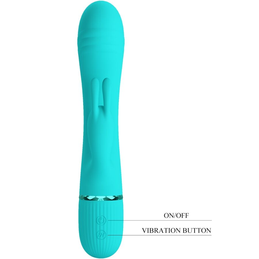 Pretty Lovescocco Vibrator Rabbit Turquoise | Niks.fi verkkokauppa