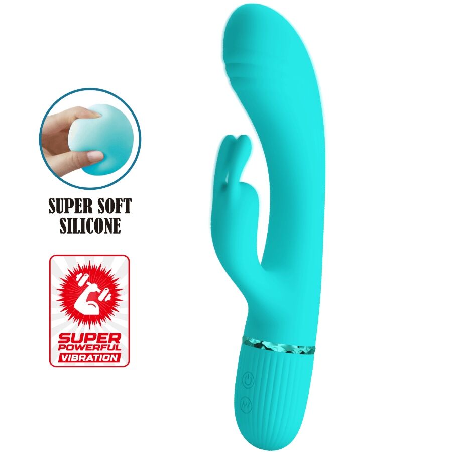 Pretty Lovescocco Vibrator Rabbit Turquoise | Niks.fi verkkokauppa