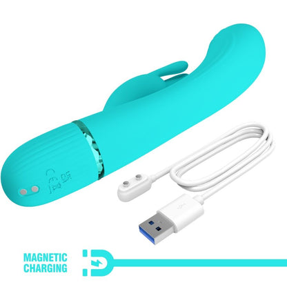 Pretty Lovescocco Vibrator Rabbit Turquoise | Niks.fi verkkokauppa
