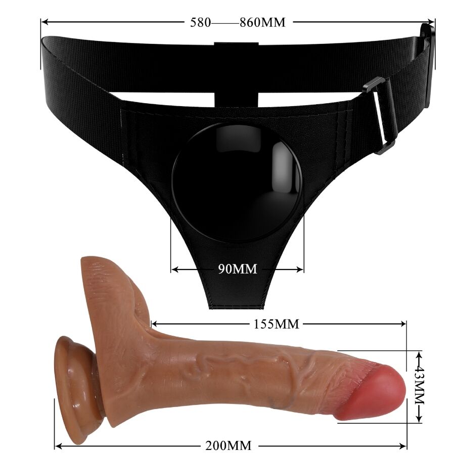 Universal Harness Briefs With Vibrating And Squirting Dildo 15.5 Cm Mulato | Niks.fi verkkokauppa