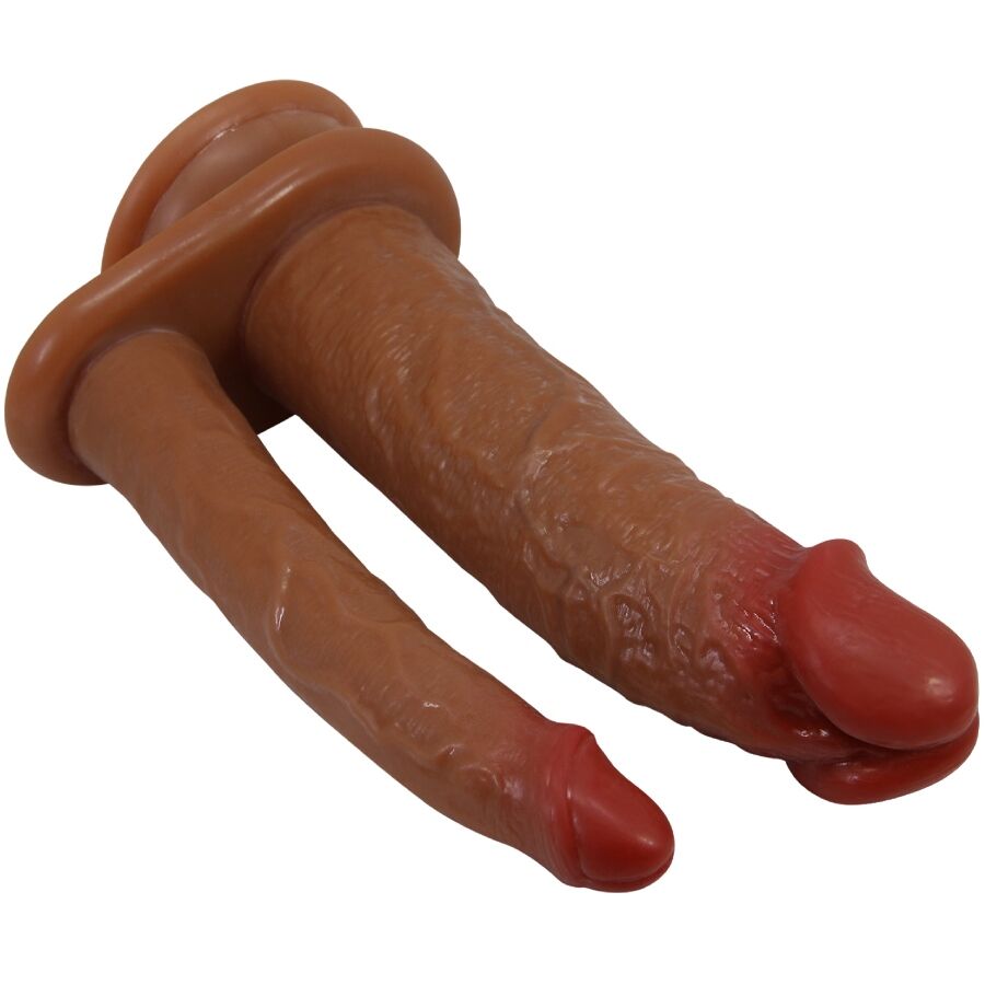 Goran Double Dildo Realistic Natural Mulato | Niks.fi verkkokauppa