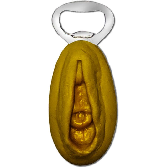 Diablo Picantesilver Opener With A Golden Vagina Shape | Niks.fi verkkokauppa