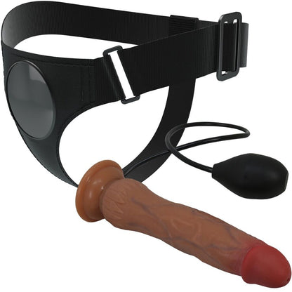 Kyton Universal Harness Briefs With Squirting Dildo 19 Cm Mulato | Niks.fi verkkokauppa