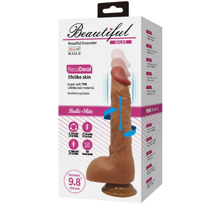 Beautiful Wilks 5 Setting Realistic Vibrator 25 Cm Mulato | Niks.fi verkkokauppa