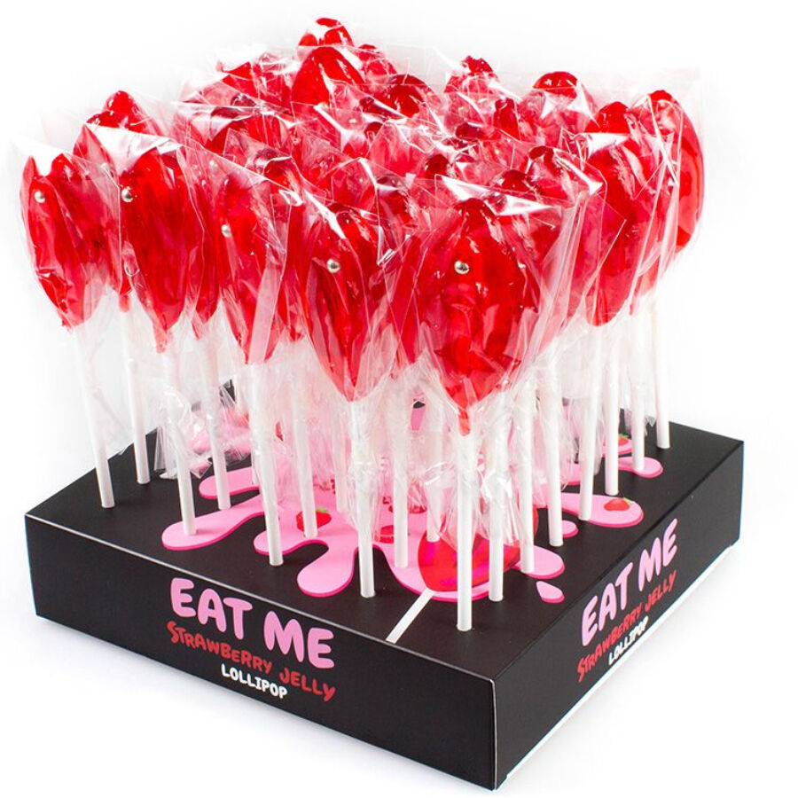 Secretplaydisplay Assortment Vagina Lollipops Strawberry 40 Units | Niks.fi verkkokauppa
