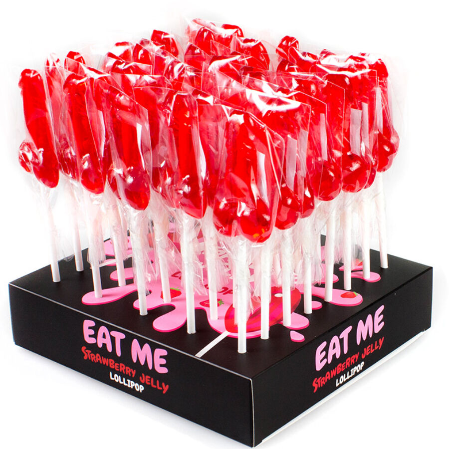 Secretplaydisplay Assortment Penis Lollipops Strawberry 40 Units | Niks.fi verkkokauppa