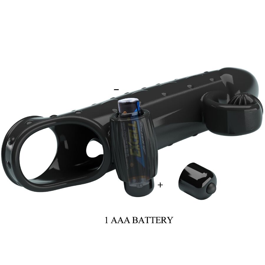 Vibrating Penis Sleeve Black | Niks.fi verkkokauppa