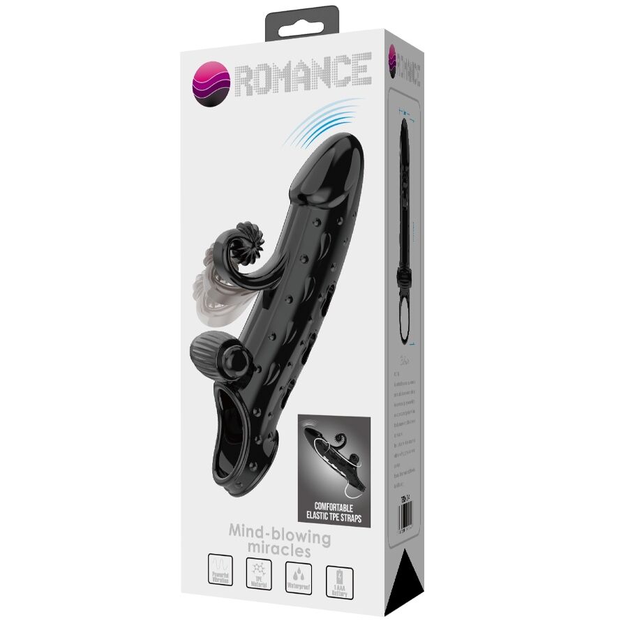 Vibrating Penis Sleeve Black | Niks.fi verkkokauppa