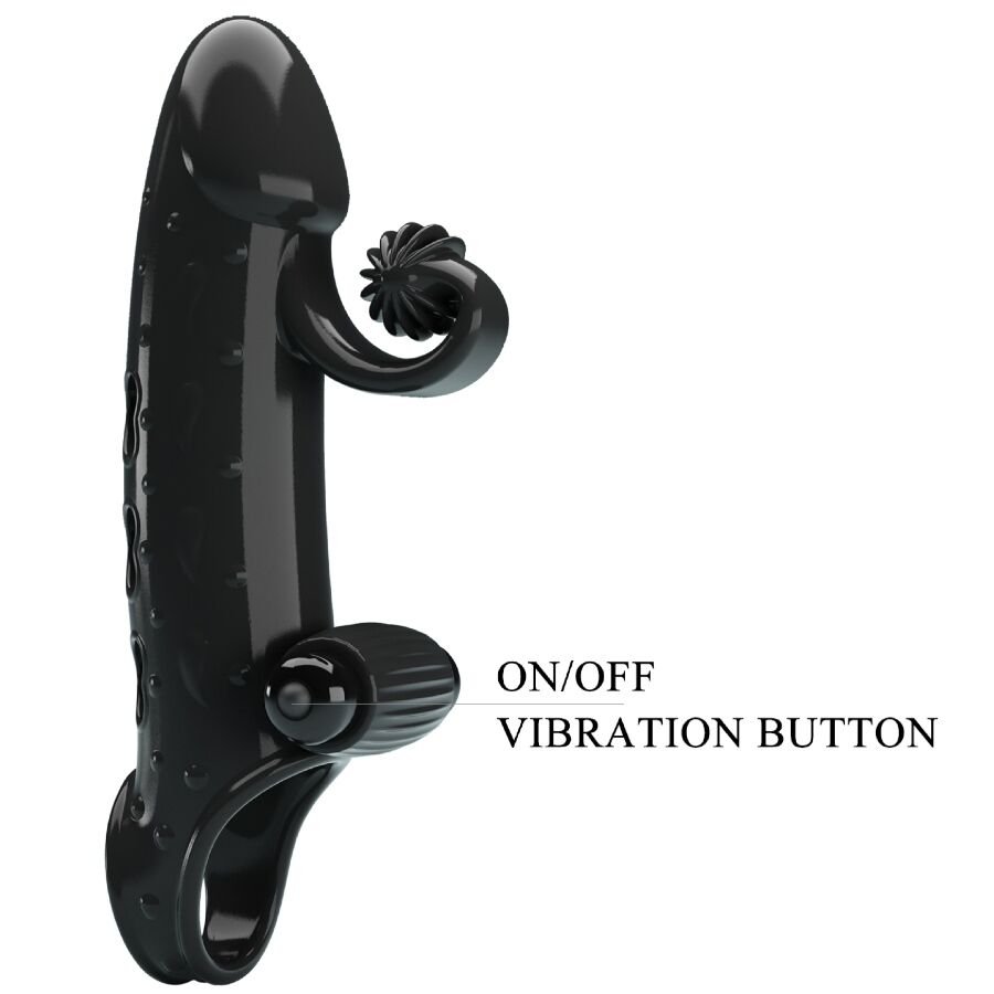 Vibrating Penis Sleeve Black | Niks.fi verkkokauppa