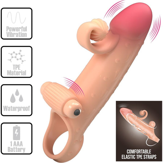 Vibrating Penis Sleeve Natural | Niks.fi verkkokauppa
