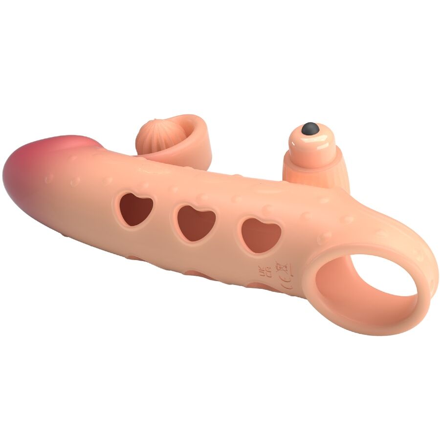 Vibrating Penis Sleeve Natural | Niks.fi verkkokauppa