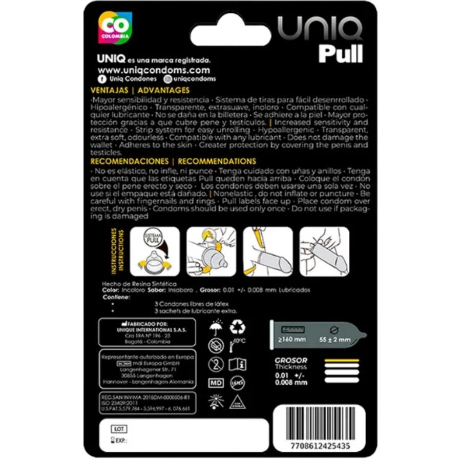 Pull Latex Free Condoms With Strips 3 Units | Niks.fi verkkokauppa