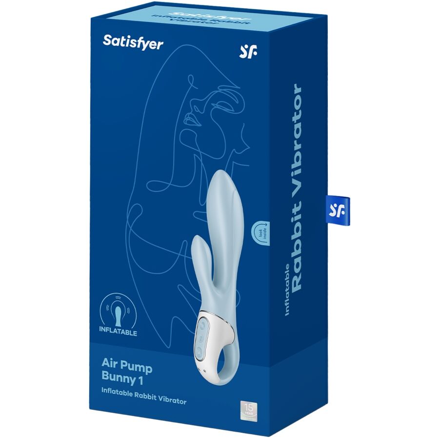 Satisfyerair Pump Bunny 1 Inflatable Rabbit Vibrator Blue | Niks.fi verkkokauppa