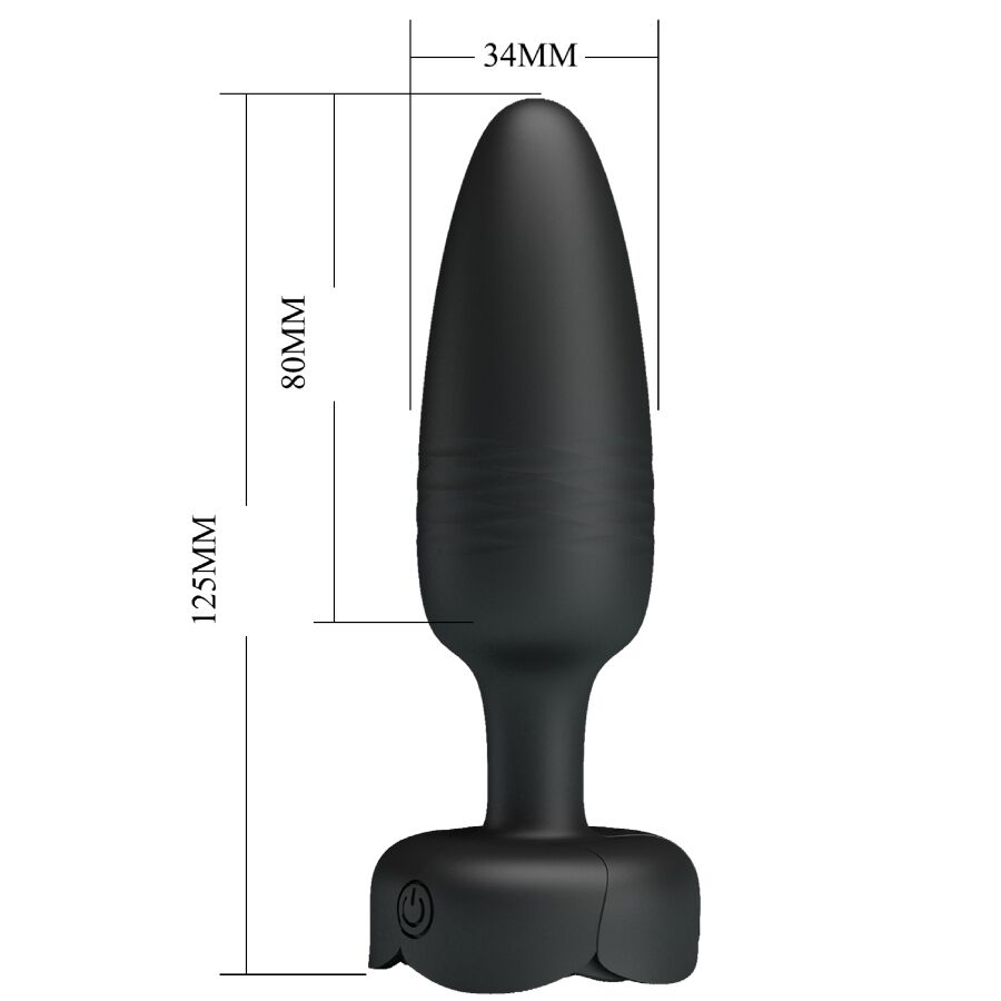 Tarion Anal Plug With Led Light Black 12.5 Cm | Niks.fi verkkokauppa