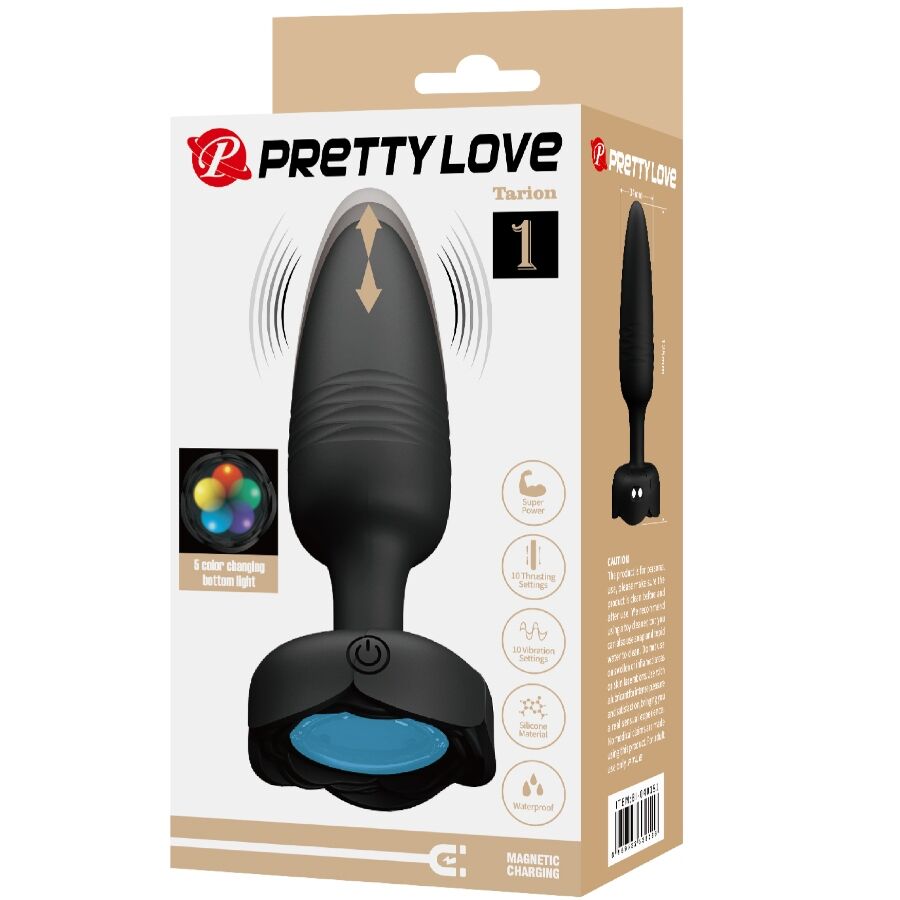 Tarion Anal Plug With Led Light Black 12.5 Cm | Niks.fi verkkokauppa