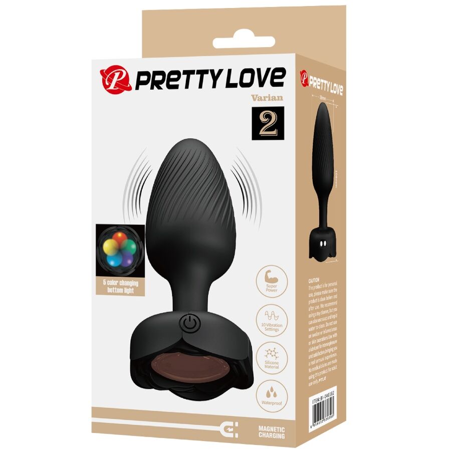 Varian Anal Plug With Led Light Black 10.8 Cm | Niks.fi verkkokauppa