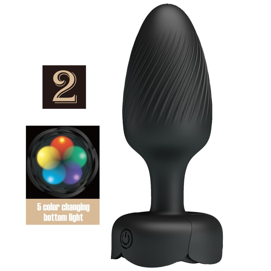 Varian Anal Plug With Led Light Black 10.8 Cm | Niks.fi verkkokauppa