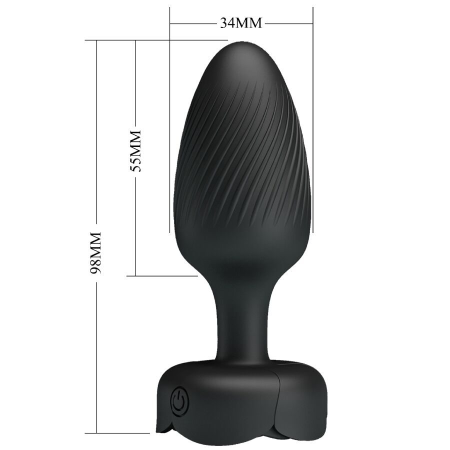 Osborn Anal Plug With Led Light Black 9.8 Cm | Niks.fi verkkokauppa