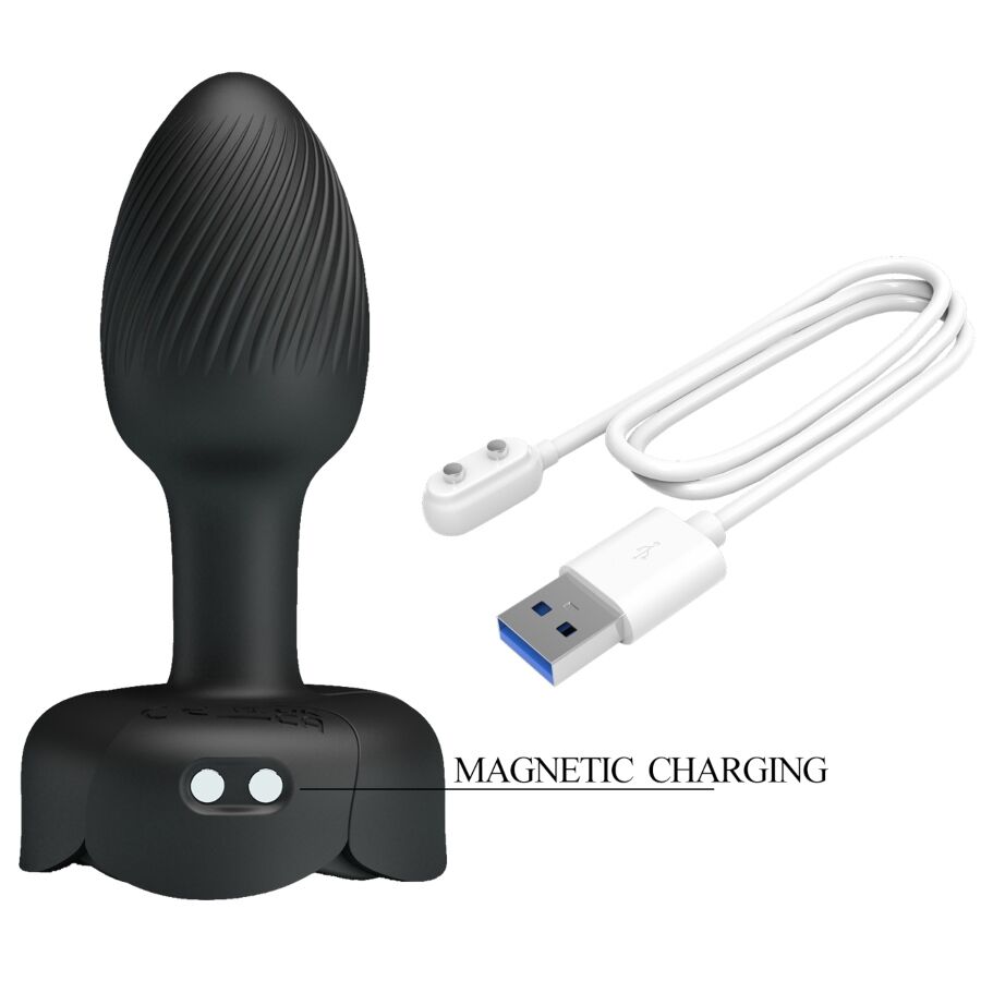 Olman Anal Plug With Led Light Black 8.8 Cm | Niks.fi verkkokauppa