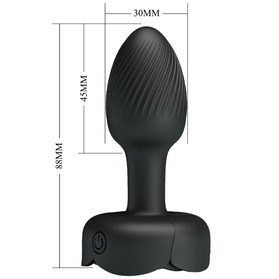 Olman Anal Plug With Led Light Black 8.8 Cm | Niks.fi verkkokauppa