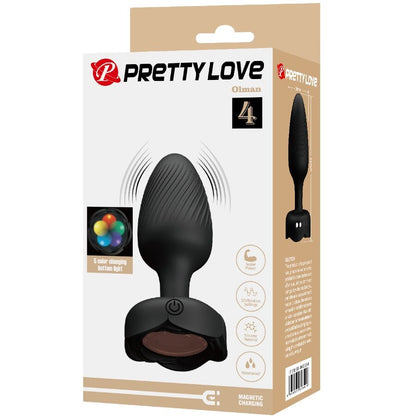Olman Anal Plug With Led Light Black 8.8 Cm | Niks.fi verkkokauppa