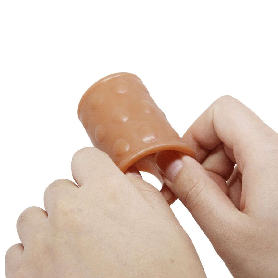 Pretty Lovepenis Sleeve With Anal Plug Natural | Niks.fi verkkokauppa