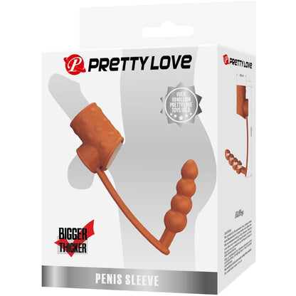 Pretty Lovepenis Sleeve With Anal Plug Natural | Niks.fi verkkokauppa