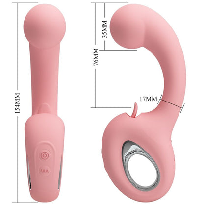 Pretty Loveerynnyes G-Spot Vibrator + Clitoris Stimulator 10 Vibrations Pink | Niks.fi verkkokauppa