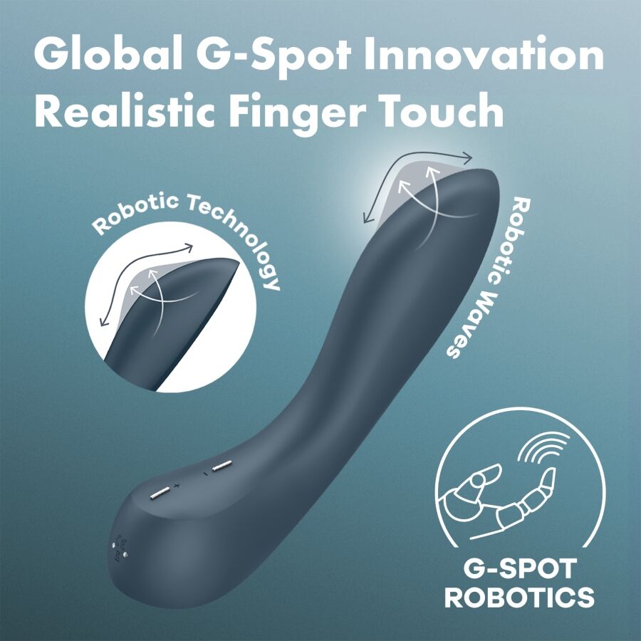 Satisfyerg-Spot Wave 4 12 Vibrations Program Vibrator Dark Grey | Niks.fi verkkokauppa