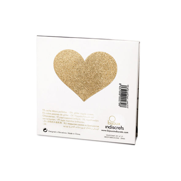 Bijoux Indiscrets Flash Golden Heart Nipple Covers | Niks.fi verkkokauppa