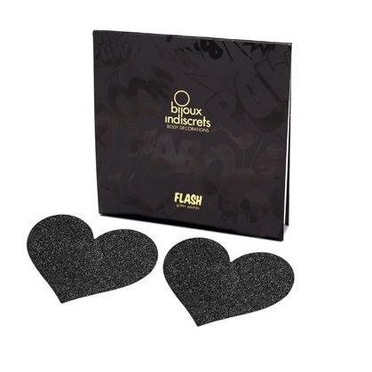 Bijoux Indiscrets Flash Black Heart Nipple Cuts | Niks.fi verkkokauppa
